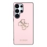 Guess для Galaxy S25 Ultra чехол PU Grained leather 4G Big metal logo Hard Pink