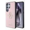 Guess для Galaxy S25 Ultra чехол PU Grained leather 4G Big metal logo Hard Pink