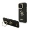 Guess для iPhone 16 Pro Max чехол PU Grained leather 4G Big metal logo and Camera Stand Hard Black