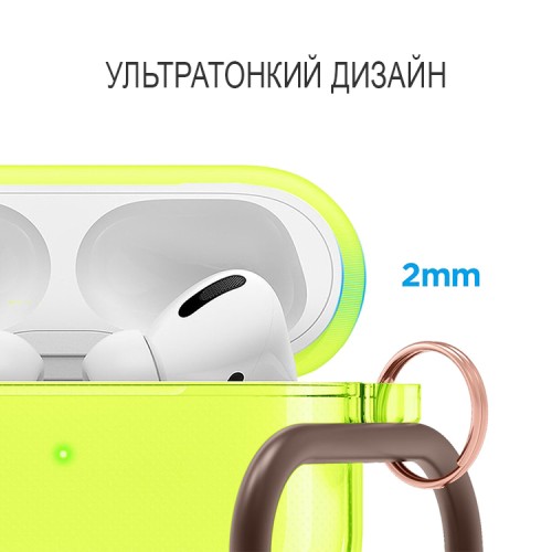 Чехол Elago Clear Hang case для AirPods Pro, Neon Yellow