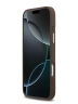 Guess для iPhone 17 Pro чехол PU Saffiano Peony Metal logo Gold camera Hard Brown (MagSafe)