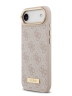Guess для iPhone Air чехол PU 4G Plate metal logo and Gold camera Hard Pink (MagSafe)