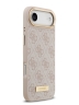 Guess для iPhone Air чехол PU 4G Plate metal logo and Gold camera Hard Pink (MagSafe)