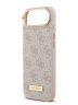 Guess для iPhone Air чехол PU 4G Plate metal logo and Gold camera Hard Pink (MagSafe)
