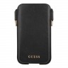 Чехол-карман Guess для смартфонов Pouch PU Saffiano Classic Black (M size)