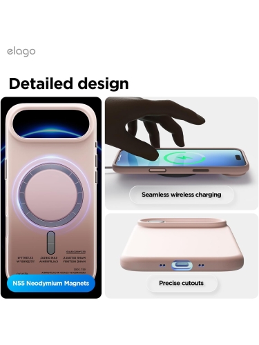 Elago для iPhone Air чехол Magnetic Silicone Light Pink (MagSafe)