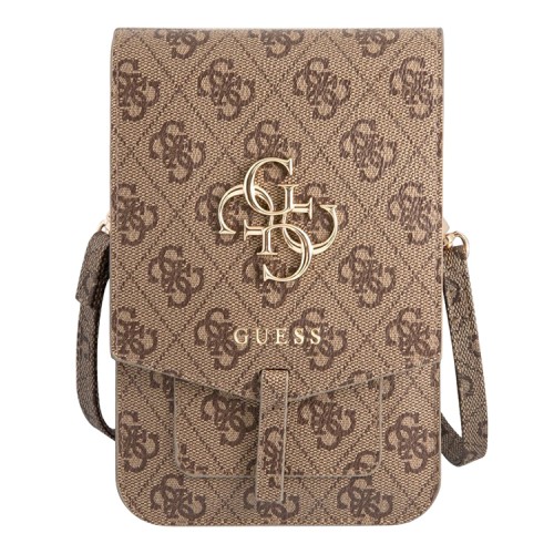 Сумка Guess Wallet Bag 4G Big metal logo для смартфонов, коричневая