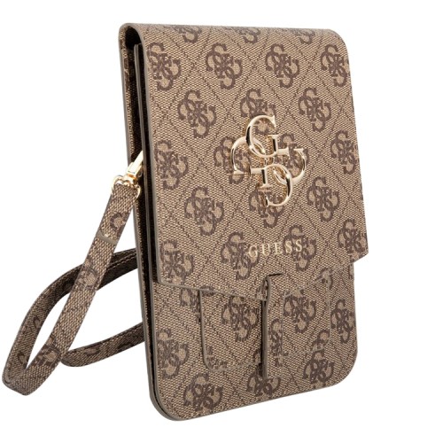 Сумка Guess Wallet Bag 4G Big metal logo для смартфонов, коричневая