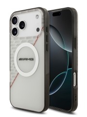 AMG для iPhone 17 Pro чехол IML Double layer Rhombs Hard White/Red (MagSafe)