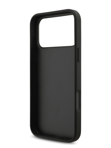 Karl Lagerfeld для iPhone 17 Pro чехол PU Saffiano NFT Karl & Choup metal with Cardslot  Hard Black