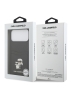 Karl Lagerfeld для iPhone 17 Pro чехол PU Saffiano NFT Karl & Choup metal with Cardslot  Hard Black
