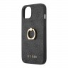 Чехол Guess PU 4G + Ring Hard для iPhone 13, серый