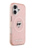 Karl Lagerfeld для iPhone 17 чехол IML NFT Choupette Head on logo Metal Cam Hard Pink (MagSafe)