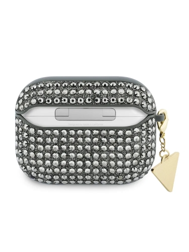 Guess для Airpods Pro 3 чехол Diamond Rhinestone with Triangle charm Khaki