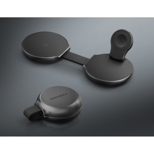 Energea Беспроводное СЗУ AluMag Trio 2, 3in1 Foldable Qi2.2 Aluminium Wireless MagSafe 25W Gun