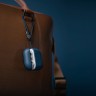 Чехол Uniq Terra Genuine Leather with wrist strap для AirPods 3 (2021), синий