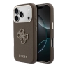 Guess для iPhone 17 Pro Max чехол Saffiano Full Wrapped 4G Big Resin logo Metal Cam Hard Brown