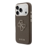 Guess для iPhone 17 Pro Max чехол Saffiano Full Wrapped 4G Big Resin logo Metal Cam Hard Brown