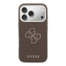 Guess для iPhone 17 Pro Max чехол Saffiano Full Wrapped 4G Big Resin logo Metal Cam Hard Brown
