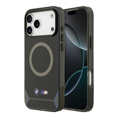BMW для iPhone 17 Pro чехол M-series IML Metal camera Double logo Hard Black (MagSafe)