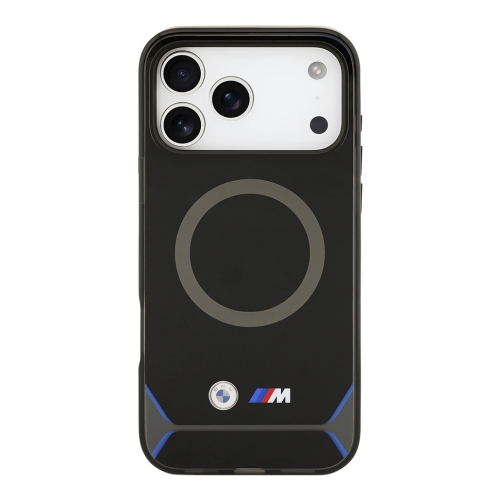 BMW для iPhone 17 Pro чехол M-series IML Metal camera Double logo Hard Black (MagSafe)