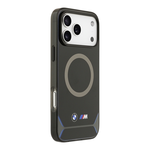 BMW для iPhone 17 Pro чехол M-series IML Metal camera Double logo Hard Black (MagSafe)