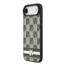 DKNY для iPhone Air чехол PU Checkered Printed stripes Metal logo Hard Black
