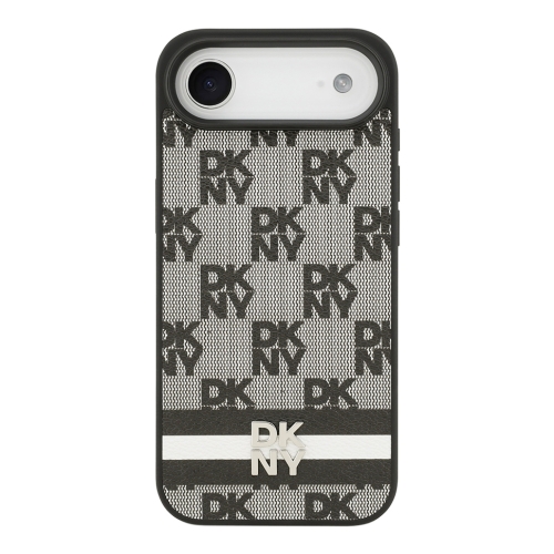DKNY для iPhone Air чехол PU Checkered Printed stripes Metal logo Hard Black