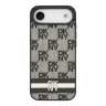 DKNY для iPhone Air чехол PU Checkered Printed stripes Metal logo Hard Black