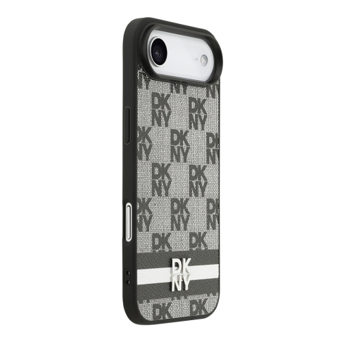 DKNY для iPhone Air чехол PU Checkered Printed stripes Metal logo Hard Black