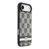 DKNY для iPhone Air чехол PU Checkered Printed stripes Metal logo Hard Black