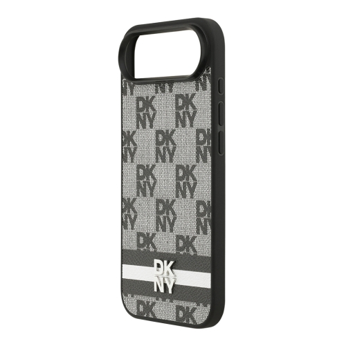 DKNY для iPhone Air чехол PU Checkered Printed stripes Metal logo Hard Black