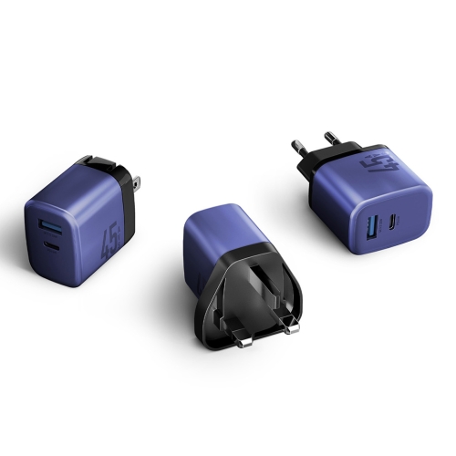 Energea СЗУ AmpCharge AVS45, USB-C AVS60 + USB-A QC30W Blue
