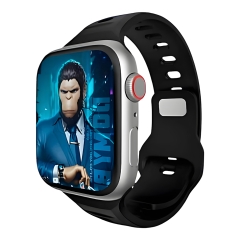 BlueO для Apple Watch 44/45/46/49 mm ремешок Fluoro Rubber Sport Watch Band Black