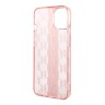 Чехол Lagerfeld Monogram w Vertical logo Hard для iPhone 14, розовый