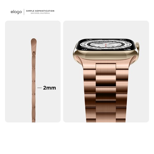 Ремешок Elago Metal Band для Apple Watch 42-41-40 mm, Rose Gold