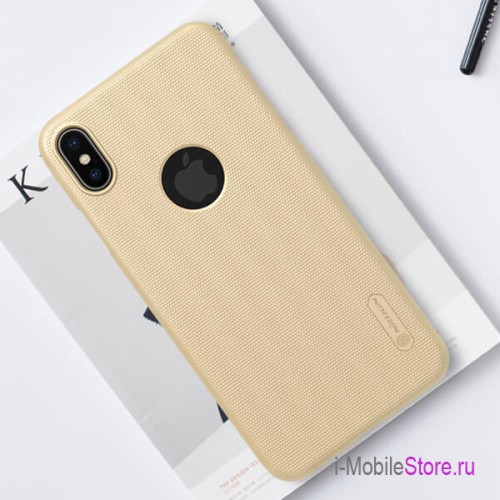 Чехол Nillkin Super Frosted Shield для iPhone XS Max, золотой
