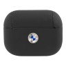 Чехол BMW Signature leather with Metal logo для AirPods Pro, черный (BMAPSSLBK)