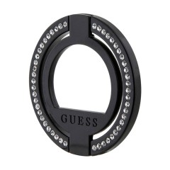 Guess кольцо-держатель MagSafe Metal Ring stand Diamond Rhinestones Black