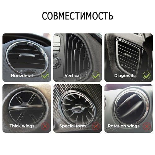 Elago Автодержатель-беспроводное ЗУ Magsafe Phine Mount 15W Air/Dash Dark Grey