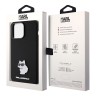 Lagerfeld для iPhone 15 Pro Max чехол Liquid silicone NFT Choupette metal pin Hard Black