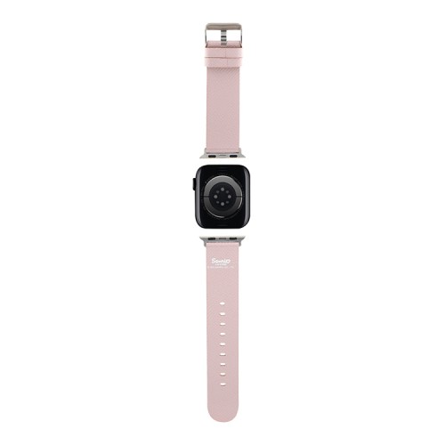 Hello Kitty для Apple Watch 42-41-40 mm ремешок PU Grained leather 3D Rubber Kitty Head Pink