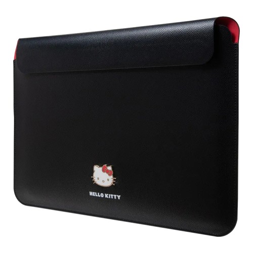 Hello Kitty для ноутбуков 13"/14" чехол Sleeve PU Grained leather Metal Kitty Head Black