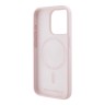 Karl Lagerfeld для iPhone 15 Pro чехол Liquid Silicone NFT Karl & Choupette Body Hard Pink (MagSafe)