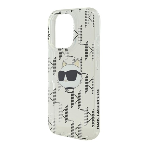 Karl Lagerfeld для iPhone 16 Pro чехол PC/TPU Monogram NFT Choupette прозрачный