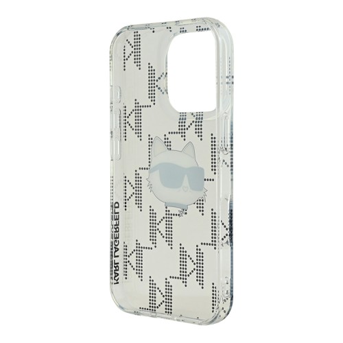 Karl Lagerfeld для iPhone 16 Pro чехол PC/TPU Monogram NFT Choupette прозрачный