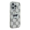 Karl Lagerfeld для iPhone 16 Pro чехол PC/TPU Monogram NFT Choupette прозрачный