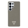 Guess для Galaxy S25 Ultra чехол PU Grained leather Triangle metal logo Hard Brown (MagSafe)