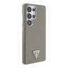 Guess для Galaxy S25 Ultra чехол PU Grained leather Triangle metal logo Hard Brown (MagSafe)