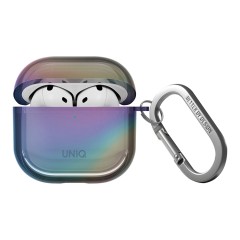 Uniq для Airpods 4 чехол Iridescia (holographic) Midnight Quartz